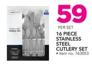 16 Piece Stainless Steel Cutlery Set-Per Set