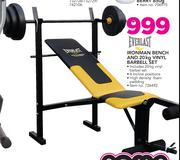Everlast Ironman Bench And 20Kg Vinyl Barbell Set