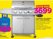 Ketla 4 Burner Gas Braai With Side Burner