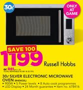 Russell Hobbs 30Ltr Silver Electric Microwave Oven RHEM30L