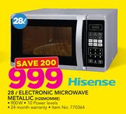 Hisense 28Ltr Electronic Microwave Metallic H28MOMME