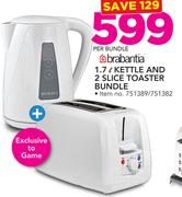 Brabantia 1.7Ltr Kettle And 2 Slice Toaster Bundle-Per Bundle