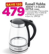 Russells Hobbs 3000W 1.7Ltr Glass Kettle