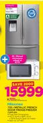 Hisense 720Ltr Metallic French Door Fridge/Freezer 720FS-WD With Plus 20Ltr Manual Microwave