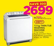 Defy 13Kg Twin Tub Washing Machine