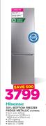 Hisense 359Ltr Bottom Freezer Fridge Metallic H359BME