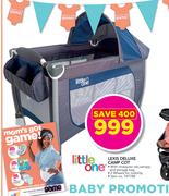 Little One Lexis Deluxe Camp Cot With Mosquito Net , Canopy And Storage Bag 