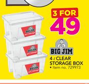 Big Jim 4L Clear Storage Box-For 3