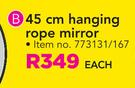 45cm Hanging Rope Mirror-Each
