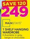Mainstays 1 Shelf Hanging Wardrobe