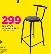 Bar Stool With Back Rest