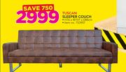Tuscan Sleeper Couch H76 x W197 x D86cm