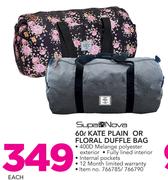 Supa Nova 60Ltr Kate Plain Or Floral Duffle Bag-Each