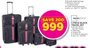Mainstays 5 Piece Black Travel Set