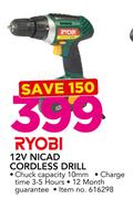 Ryobi 12V Nicad Cordless Drill