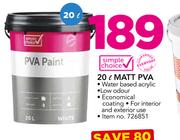 Simple Choice 20L Matt PVA