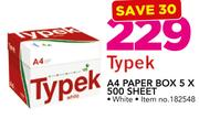 Typek White A4 Paper Box-5x500 Sheets