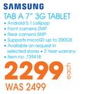 Samsung Tab A 7" 3G Tablet-Each 