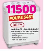 Defy 8kg Maquina de Lavar Roupa de banheira dupla DTT166