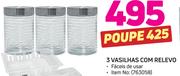 3 vasilhas Com Relevo