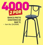 banco preto giratório de Bar TC-por 2