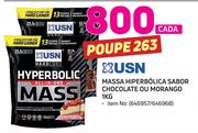 USN massa Hiperbolica sabor Chocolate ou morango-1Kg cada
