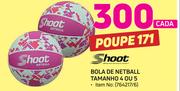 Shoot bola de Netball tamanho 4 ou 5-cada