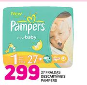 27 Fraldas descartaveis Pampers