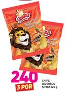 Chips diversos Simba-3 x 125g