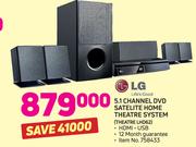 LG 5,1 Channel DVD Satellite Home Theatre System LHD62
