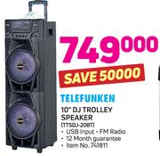 Telefunken 10" DJ Trolley Speaker TTSDJ-20BT