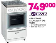 Zero 4 Plate Gas Stove With Gas Oven 