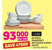 Always Home 20 Piece Dinnerset Rim Shape Super White-Per Set