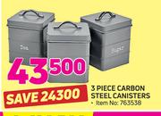 3 Piece Carbon Steel Canisters