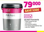 Simple Choice 20L Matt PVA White