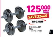 Trojan Dumbell Set-10Kg Each