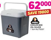 Pride 25Ltr Cooler Box Silver
