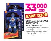 38cm Animated Space Robot With Light & Sound-Each