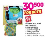 Play Day Bubble Machine PD-20 And A Giant Bubble-Both For