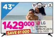 LG 43" Digital Sattelite LED TV