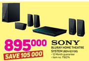 Sony Blu Ray Home Theatre System BDV-E3100