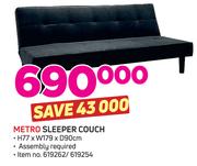 Metro Sleeper Couch H77 x W179 x D90cm