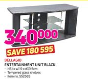 Bellagio Entertainment Unit Black H51 x W119 x D39.5cm