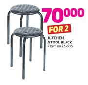 Kitchen Stool Black-For 2