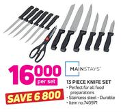 Mainstays 13 Piece Knife Set-Per Set