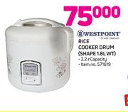 Westpoint Rice Cooker Drum Shape 1.8Ltr WT