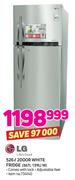 LG 526Ltr 2 Door White Fridge 367L 159L W