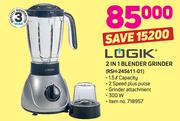 Logik 2 In 1 Blender Grinder RSH-245611-01