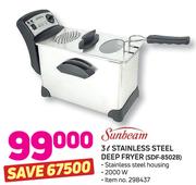 Sunbeam 3Ltr Stainless Steel Deep Fryer SDF-8502B