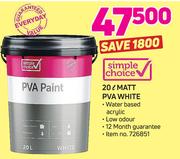 Simple Choice 20Ltr Matt PVA White